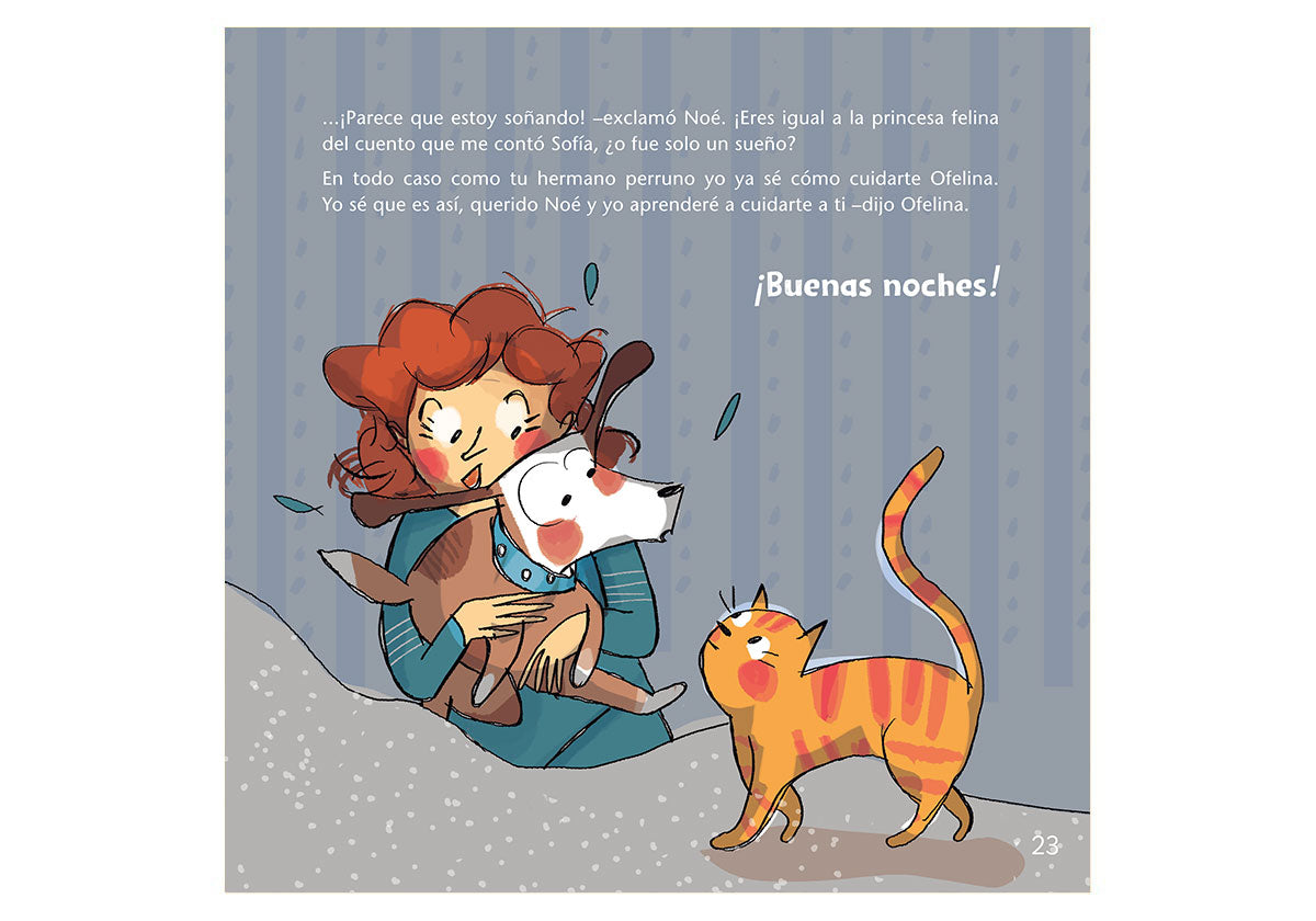 Noah and Opheline the cat