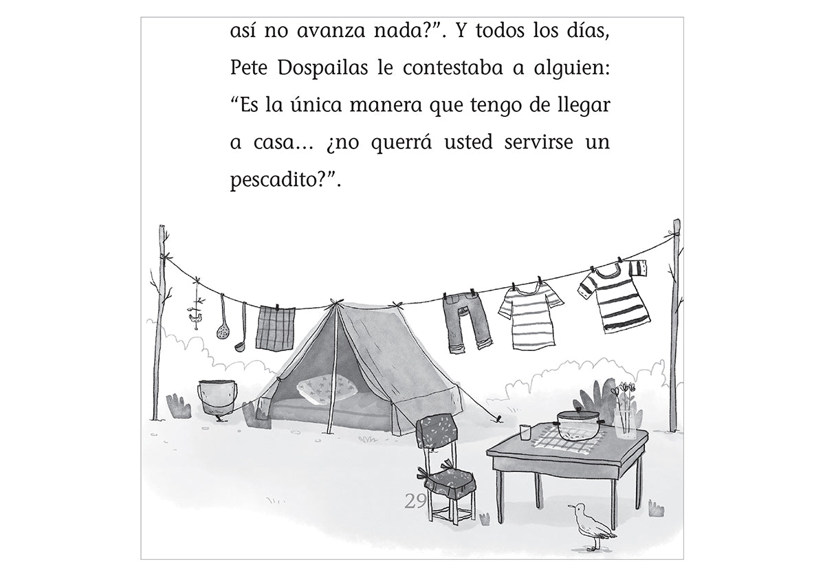 Pete Dospailas rema a casa