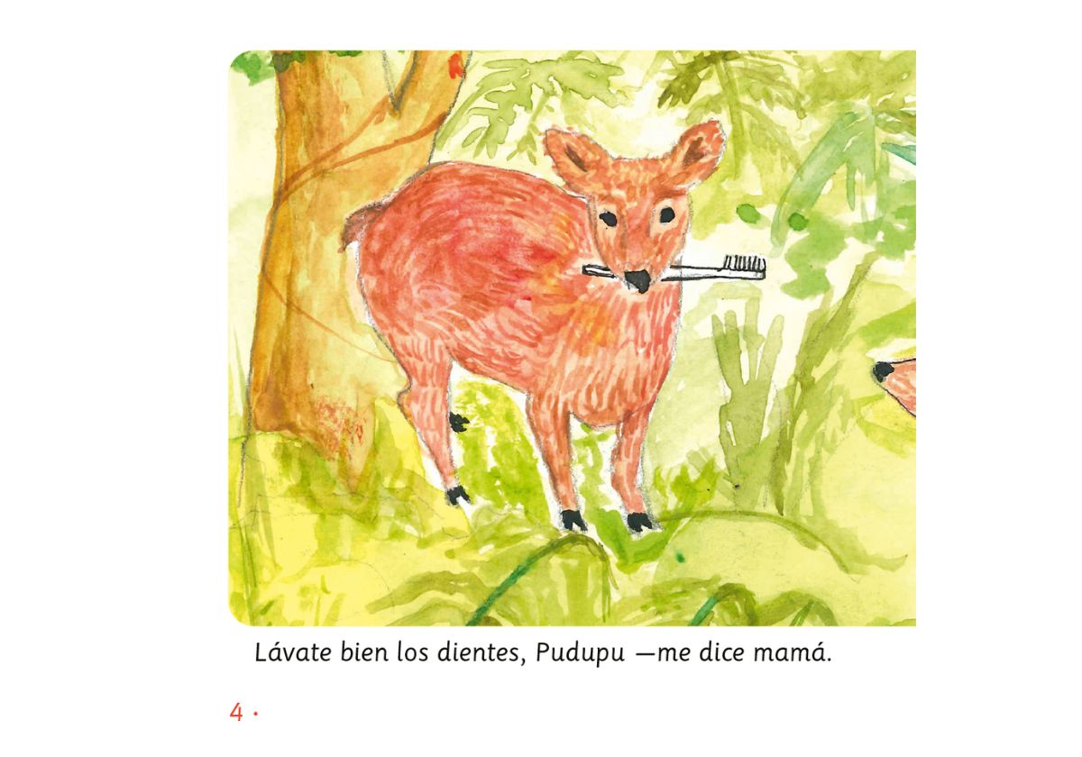 Pudupu, el pudú que no quería lavarse los dientes