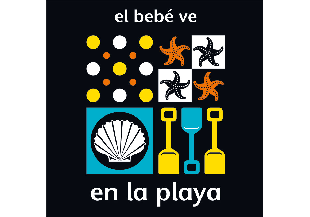 El bebé ve en la playa
